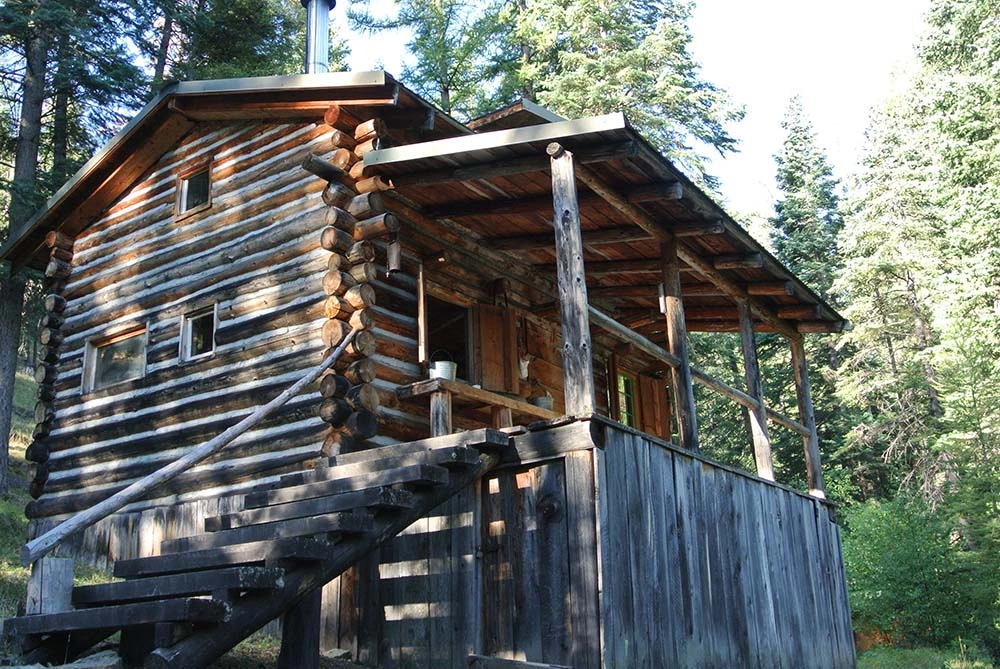 Image of the east side of the cabin