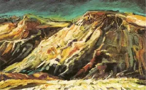 painting of mountains by Yvonne Pepin-Wakefield